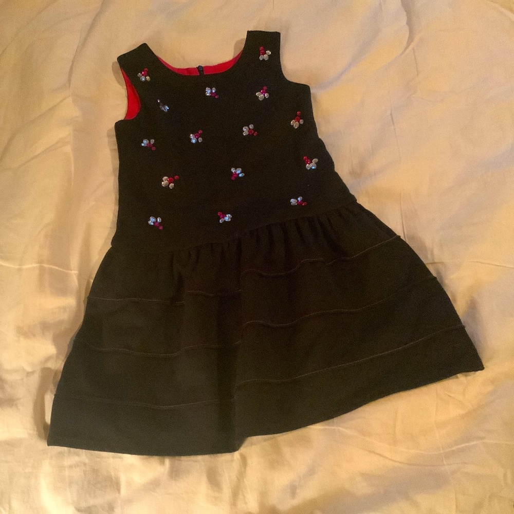 Us Angels Black Dress with Rhinestones